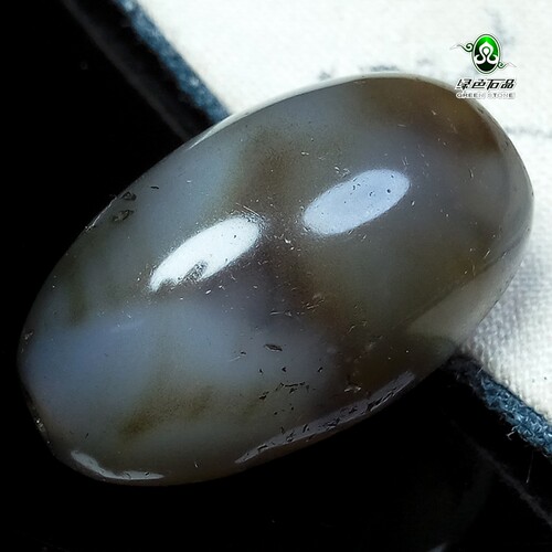 实物拍照wp1432 不还价 清代大粒西藏青灰色老玛瑙橄榄散珠