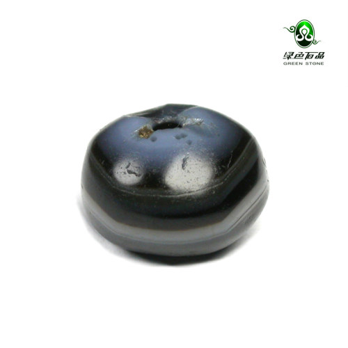 实物拍照gz3495 不还价正线一线药师珠11mm带蓝沁满风化配珠