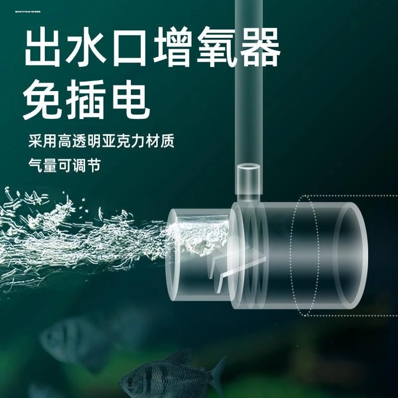 鱼缸出水增氧器加氧增鸭嘴氧改装过滤桶出水配件水哑巴静音出水口