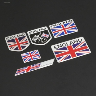 英国国旗地图车贴划痕贴3D立体尾标铭牌车标汽车装 饰贴金属铝标