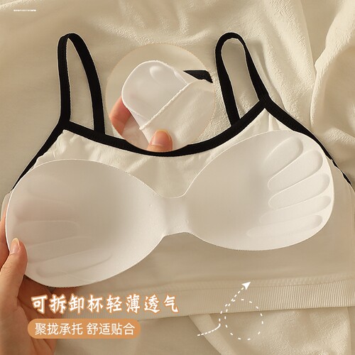 内衣女无钢圈学生初中高中生少女文胸小胸聚拢纯棉夏季薄款胸罩