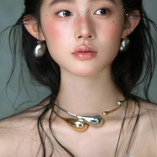 水舞D1173 康康老师同款时尚水滴状项圈项链轻奢高级感颈饰配饰