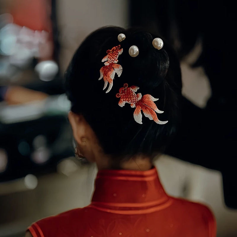 水舞边夹布艺民族风锦鲤