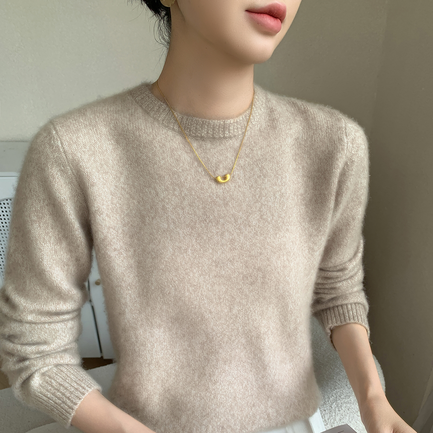 baby小山羊绒衫高级花纱针织毛衣