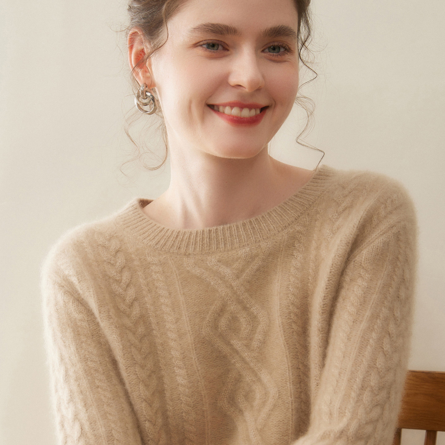 重磅三股加厚高端山羊绒衫打底衫