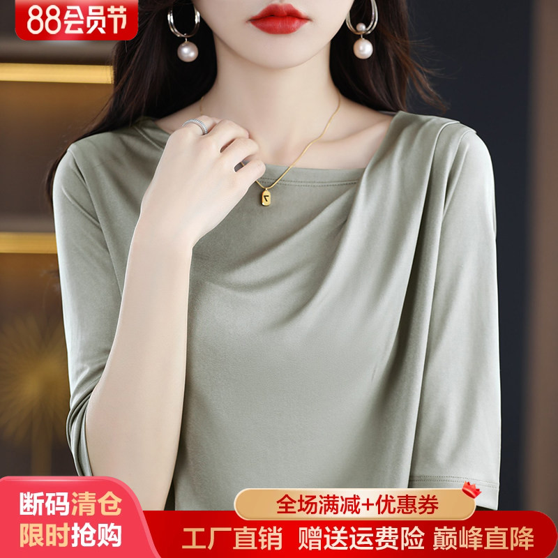 短袖通勤薄款褶皱真丝背心女软糯