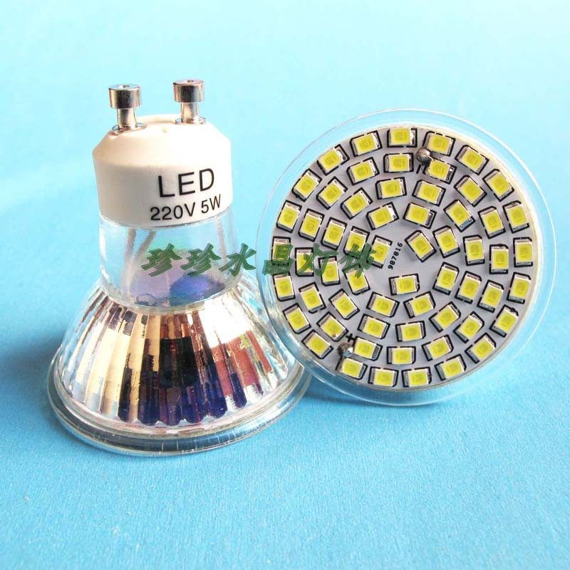 LED贴片GU10光源 替换卤素灯杯高亮节能大功率220v5w 白光60颗led,家装灯饰光源,LED灯杯,淘宝优惠券,粉丝福利购,淘宝优惠卷