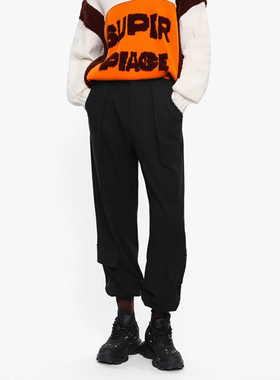 清仓百搭女士宽松工装裤春夏新款高腰休闲裤工装收脚显瘦长裤Z612