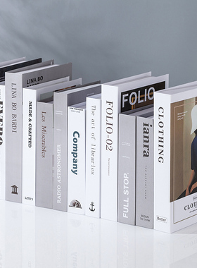 英文假书仿真书客厅装饰品摆件