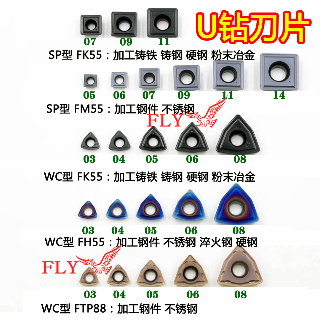 U钻快速钻刀片SPMG05 06 07 09 11 14冲水钻WCMX03 04 05 06 08