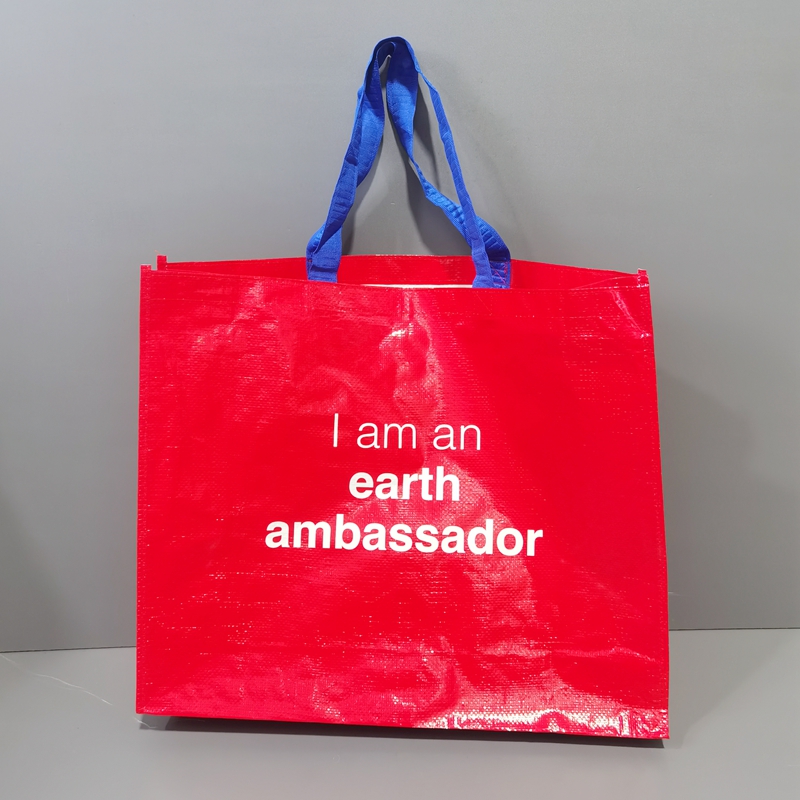 外贸原单大容量小清新防水编织单肩手提袋环保袋超市购物袋买菜包