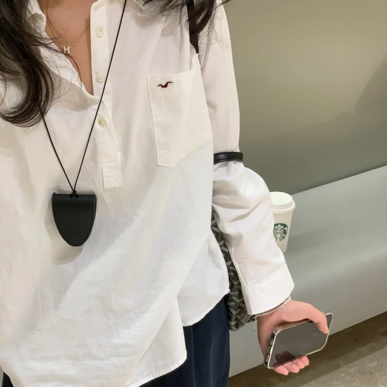【飞鸟】自留简约文艺范套头棉质衬衫