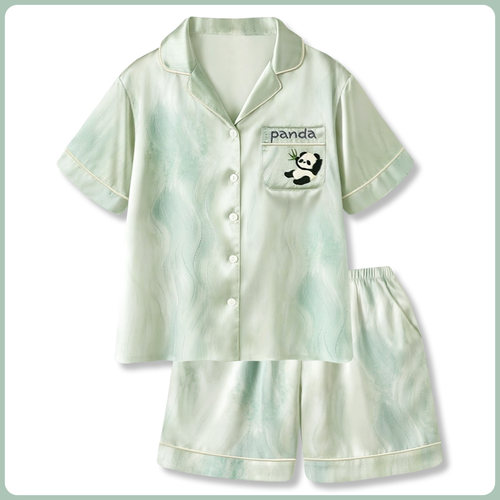 卡通冰丝睡衣女款可外穿家居服
