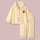 奶酪番茄 法兰绒加厚格纹长袖 2025新款 冬季 家居服套装 睡衣女款