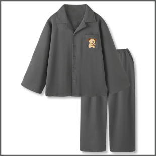 大码 高级感纯棉长袖 家居服套 睡衣男春秋冬季 「黄油小狗」卡通时尚