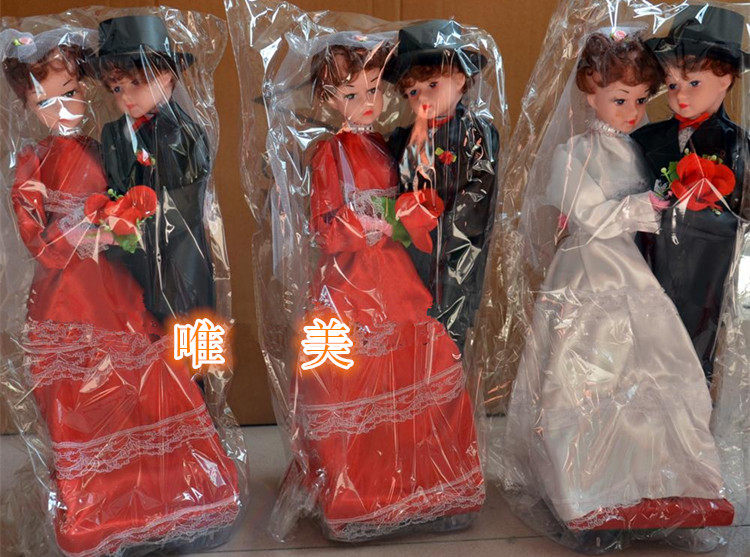 婚车花车中式公仔婚车装扮装饰压床婚庆情侣喜庆对娃娃公仔特价