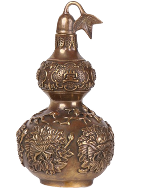 妙如意紫铜葫芦摆件客厅