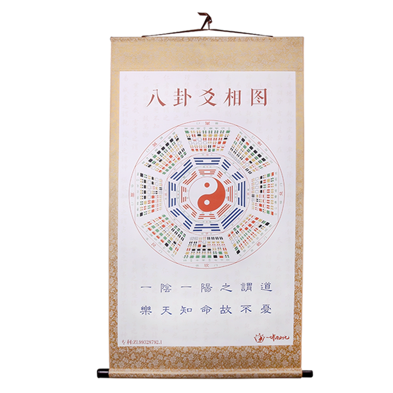 邵伟华八卦爻相图挂件周易六十四卦图新居客厅背景装饰画工艺礼品