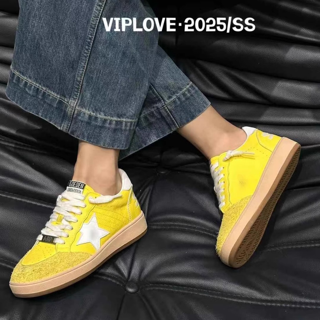 viplove2025春季真皮平底德训鞋