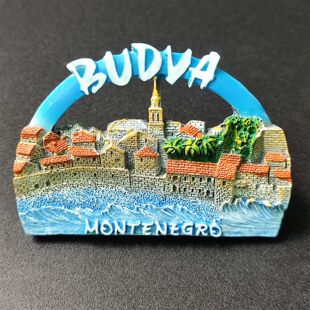 黑山共和国布德瓦城市旅游纪念伴手礼冰箱贴立体居家装饰品留言贴