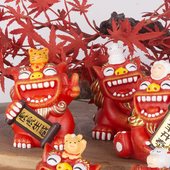 桌面装 狮三百 十二生肖 饰摆件国潮可爱创意狮子新年国风独家送礼