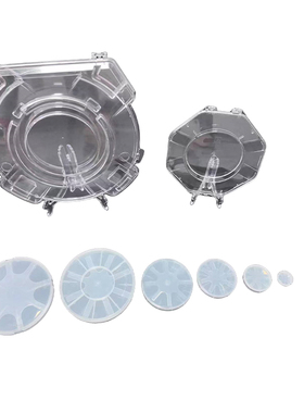 硅片晶圆单片盒样品展示盒黑色防静电包装盒1-12寸厂家直销包邮