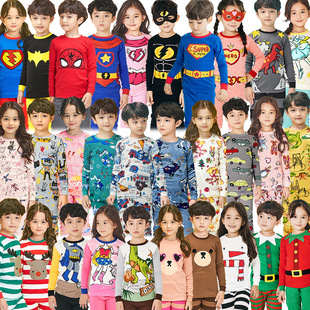 女童线衣裤 男童衬衣衬裤 家居服 纯棉秋衣套装 韩国儿童内衣春秋薄款