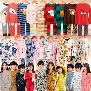 线衣线裤 纯棉女童衬衣衬裤 宝宝睡衣 春秋男童秋衣秋裤 儿童内衣套装