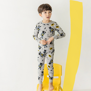 宝宝线衣线裤 男生衬衣衬裤 家居服 秋男童秋衣秋裤 韩国儿童内衣套装