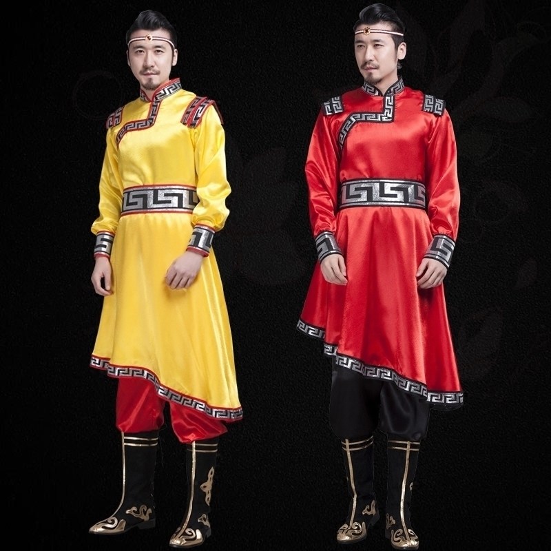 民族演出服新款蒙古服装男成人蒙族少数年会表演服饰草原鸿雁舞蹈