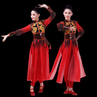 古装汉服骁侠客女中国风武侠剑舞花木兰打鼓演出服象王行舞蹈服装