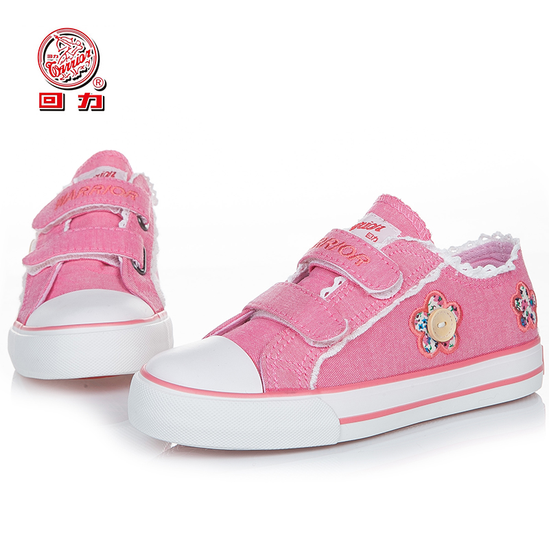 Chaussures de tennis enfants en toile WARRIOR brodé pour printemps - semelle caoutchouc - Ref 1035754 Image 2