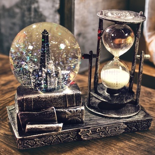 定制复古水晶球沙漏生日礼物-告别拖延迎接时光宝贵!沙漏高级感