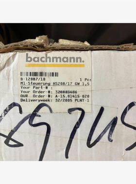 询价bachmann HS208/17新品议价