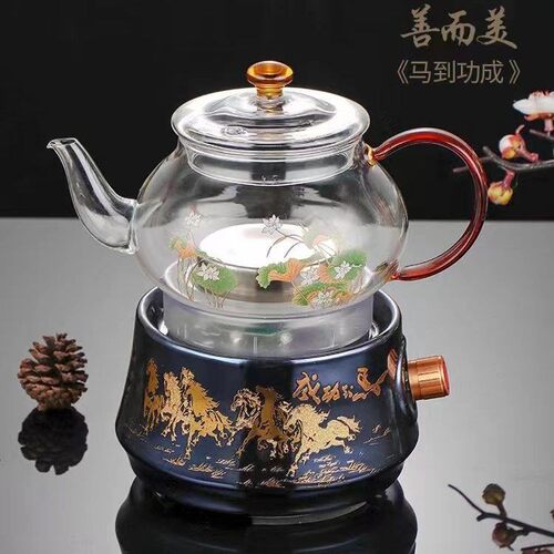 善而美电水壶304不锈钢简易玻璃