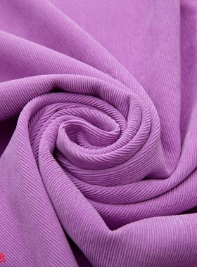 21条锦涤灯芯绒面料厂家直销淡紫色个性服装布料150D*48F灯芯绒