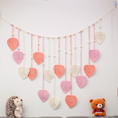 波西米亚装 饰树叶挂毯夹照片民宿卧室儿童房背景墙电表箱壁饰