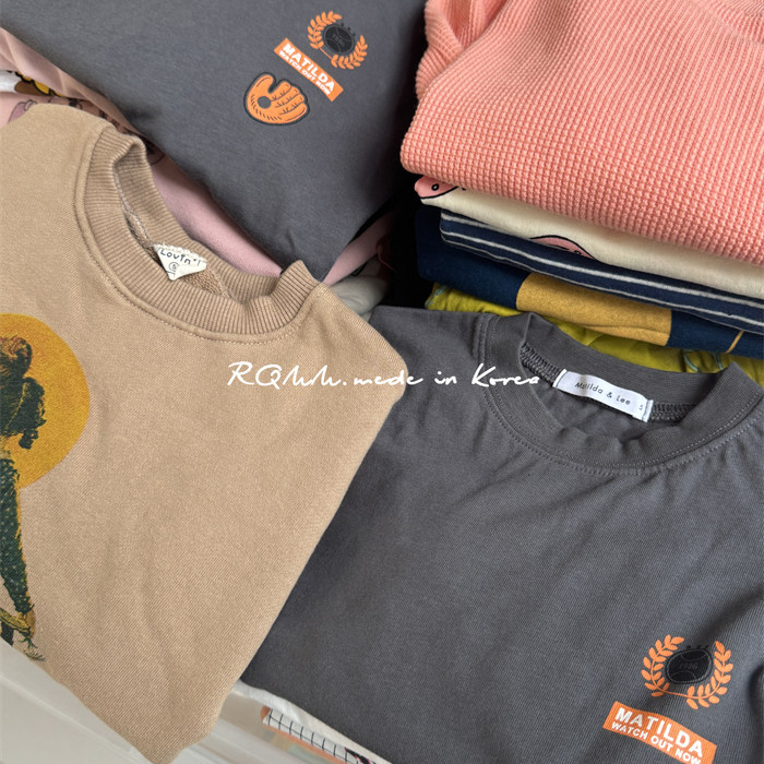 SALE 韩童三折福利款S码90身高春款 男女童T恤卫衣（两件包邮）