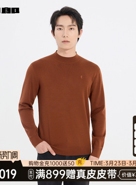 【商场同款】利郎官方毛衣男士冬季半高领纯色羊毛衫25DMS9042S