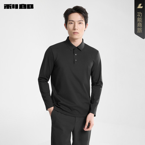 利郎官方商场同款长袖polo衫男