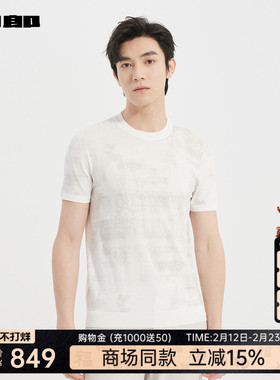 【商场同款】利郎官方 针织短袖T恤男士2025夏季男装25XTX9631/2S