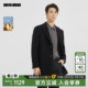 西装 利郎毛呢大衣男士 领中长款 冬季 呢子外套 男装 含山羊绒