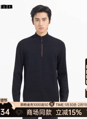 【商场同款】利郎官方 时尚半高领毛衫男士25秋季毛衣25QMS1031S
