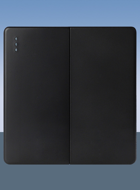 86型黑色双门铃开关 二位2位二开门铃开关按钮 自动复位开关面板