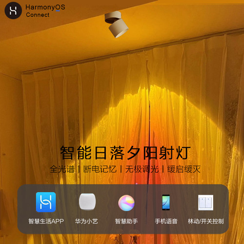 明装日不落射灯嵌入式氛围灯