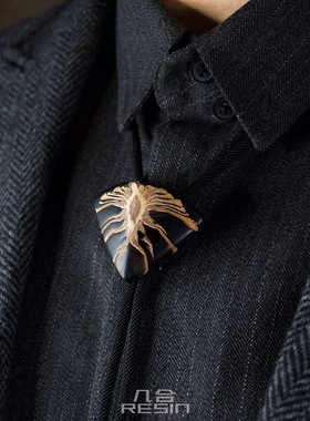 几合 暗黑系波洛领带bolo tie复古哥特配饰英伦领绳原创波洛领结