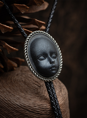 暗黑个性项链复古波洛领带英伦哥特配饰bolo tie小众原创领结绳男