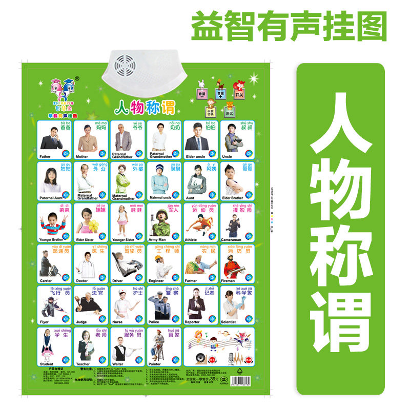 1-3岁有声挂图会叫爸爸妈妈