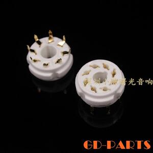 陶瓷大8脚电子管座KT88/6550/EL34八脚管座镀金磷铜脚PCB安装现货