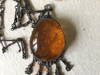 孤品古董珠宝项链天然琥珀